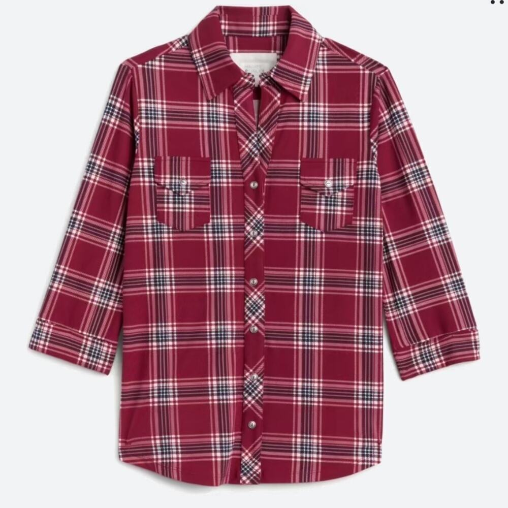 Market + Spruce Perrina Button Down Knot Top- EUC